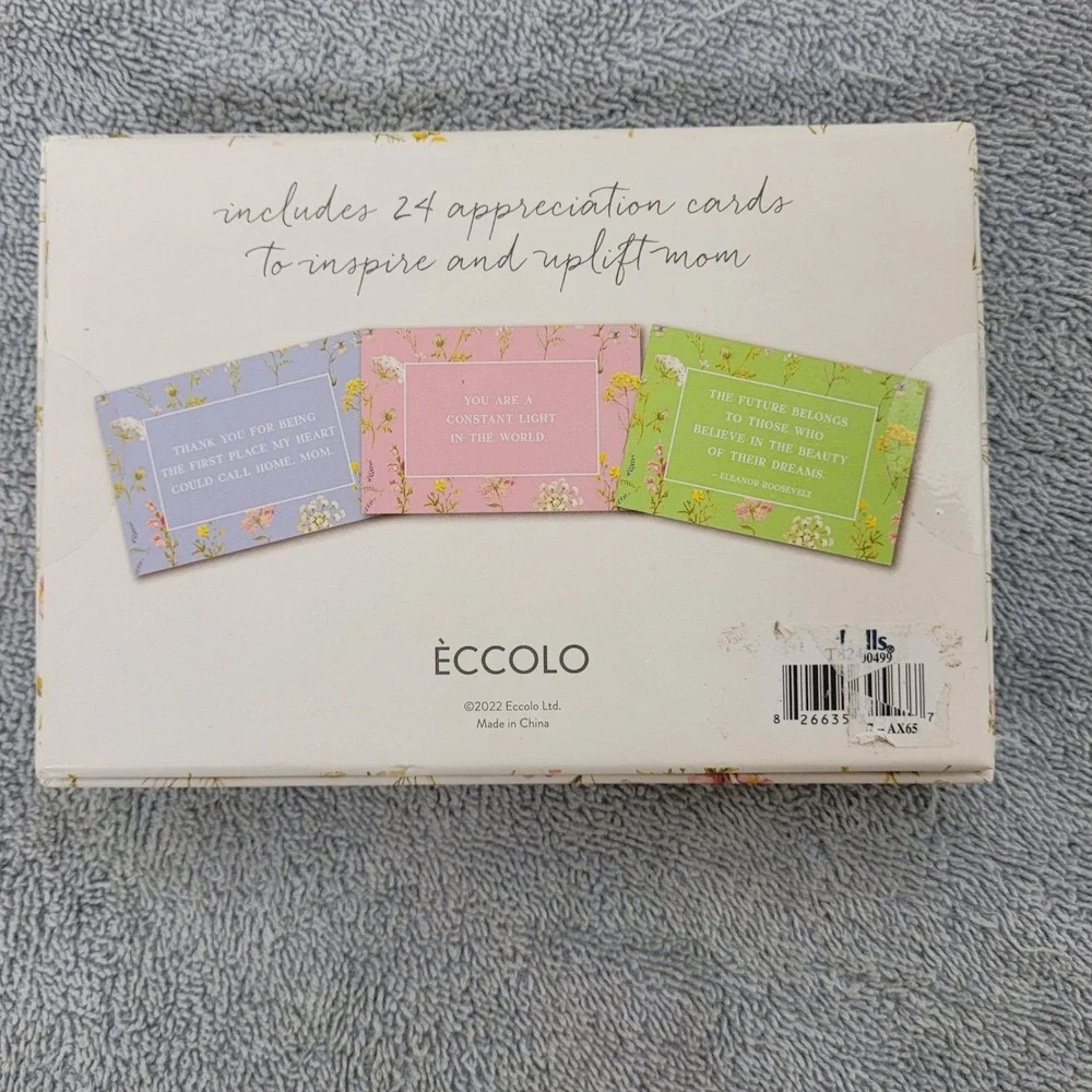 Eccolo 24 Appreciation Cards to Inspire and Uplift Mom‎ Floral Gift Set 2022
